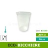 Eco-bicchiere da 200 ml in PLA per vino, succhi, acqua