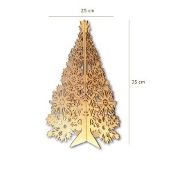 Dimensioni 25x35cm albero di natale in legno per scrivania ufficio-casa