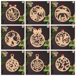 Decorazioni natalizie di legno per albero di Natale