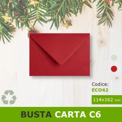 Busta di carta colorata rossa 114x162 mm per biglietti-cartoline-lettere A6
