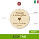 Eco-tag di legno tondo da personalizzare per bomboniere laurea