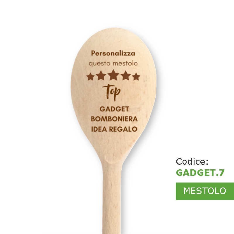 Eco-mestolo cucchiaio di legno da personalizzare per gadgets-regali