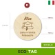 eco-tag con pergamena e cappello laurea da personalizzare per laurea