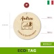 Eco-tag con certificato-attestato da personalizzare per bomboniere laurea