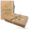 Confezione regalo taccuino blocco note in sughero personalizzato per regalo maestre fine anno