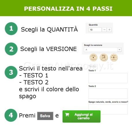 Tag per Bomboniera di Laurea Personalizzato con pergamena, Nome e Data