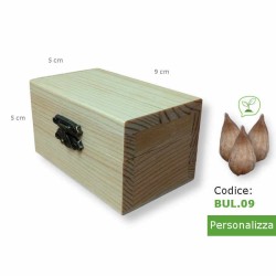 Dimensioni bulboniera scatola 9x5x5 cm con bulbi di fiori da piantare - bomboniera originale