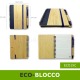 block note taccuino agenda colore blu idea regalo in bambu