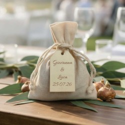 Bomboniera matrimonio originale e utile con bulbi da piantare personalizzabile
