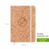 Taccuino personalizzato in sughero 210×145 mm - Blocco note ecologico con incisione laser