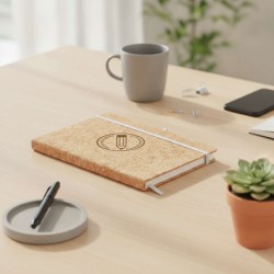 Taccuino personalizzato in sughero - Blocco note ecologico con incisione laser