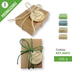 Eco-saponette profumate personalizzate idea regalo bomboniere - mix di saponi