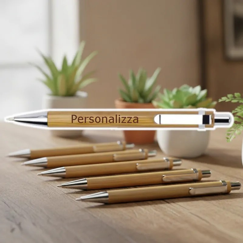 Eco-penna bamboo personalizzabile come gadget-regalo ecologico in bambu