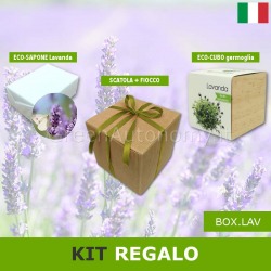 Confezione scatola regalo green BOX LAVANDA top-idea regalo profumata