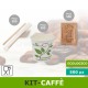 Bicchieri da caffè, palette di legno, zucchero di canna. Kit 500 accessori per caffè ecologici