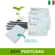 Eco-postcard piante e fiori veri in cartolina-regalo da colorare