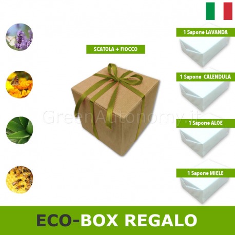 Confezione box regalo mix eco-saponi naturali made in Italy