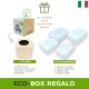 Eco-box regalo con 4 saponi e pianta nontiscordardime in cubo che germoglia