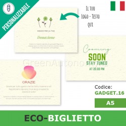 Eco-biglietto per invito-ringraziamento a5 in carta da piantare